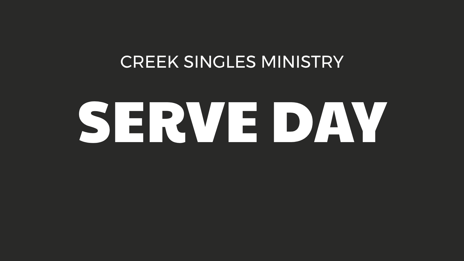 Cottonwood Creek Church - Creek Singles Serve Day