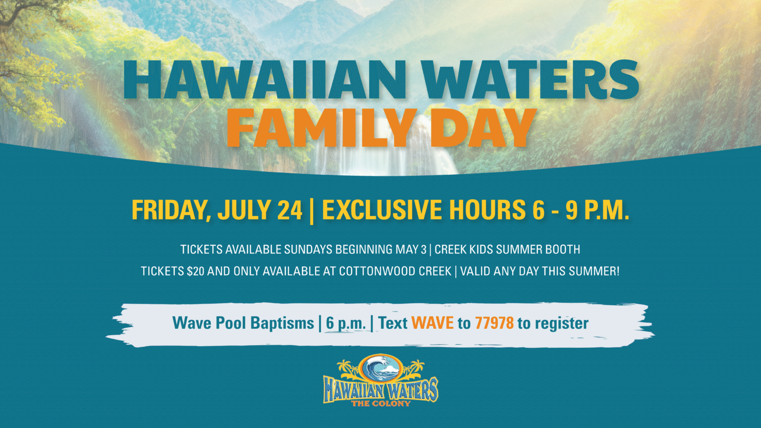 Cottonwood Creek Church - Hawaiian Waters Family Day
