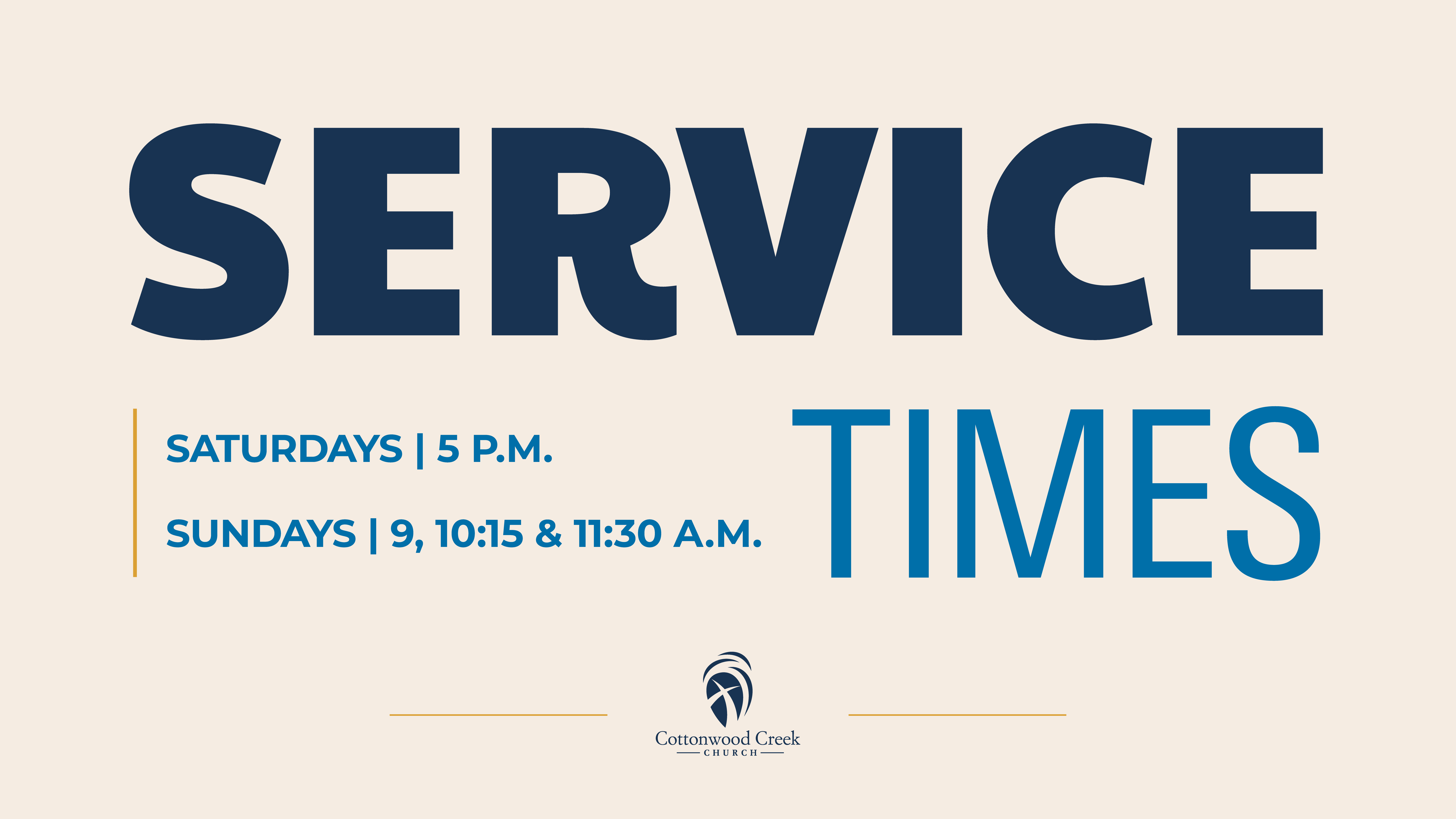 Cottonwood Creek Church - Sunday Services