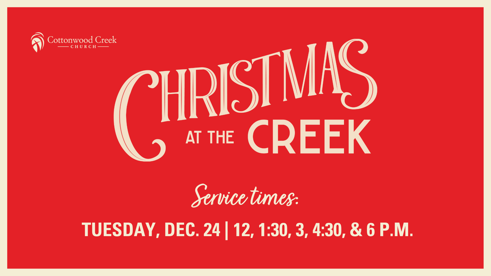 Cottonwood Creek - Christmas Eve Services